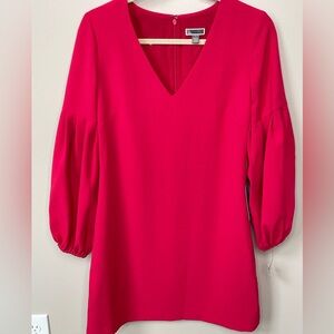 NWT Nordstrom Chelsea 28 Oversized Barbie Pink Dress Balloon Sleeves Women’s Sz4